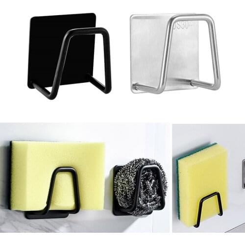 1 Piece Sink Sponge Rack Drain Storage Shelf Stainless Steel Kitchen Wire Ball Rag Organizer Holder Kitchen Bathroom Storager