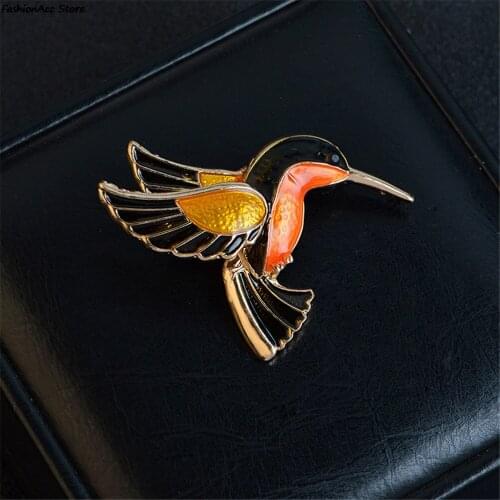 1PC Fly Bird Vintage Women Enamel Brooch Glaze Brooch Pins Retro Steampunk