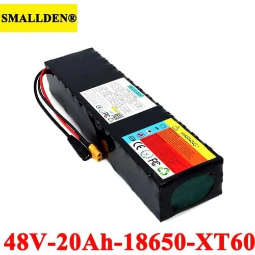 SMALLDEN 48V 20Ah E-bike battery 18650 13S 20000mAh li-ion battery pack E-bicycle conversion kit 1000w XT60 Plug