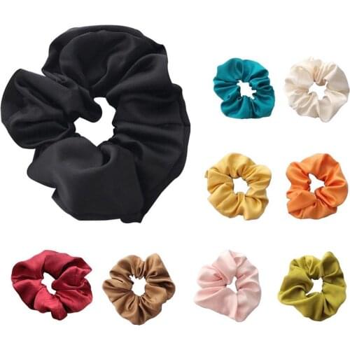 Big Wide Soft Cotton Bands Hair Ring French Style Retro Cloth Stretchable Women Hair Ring for Wedding Ponytail Hair Holders Ring