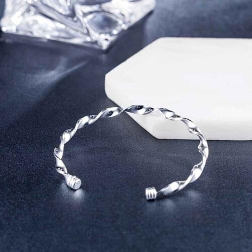 Vintage Fashion Orginal Design Cuff Bracelets Two Colors Bangle For Lovers 925 Silver /gold With Lower Price