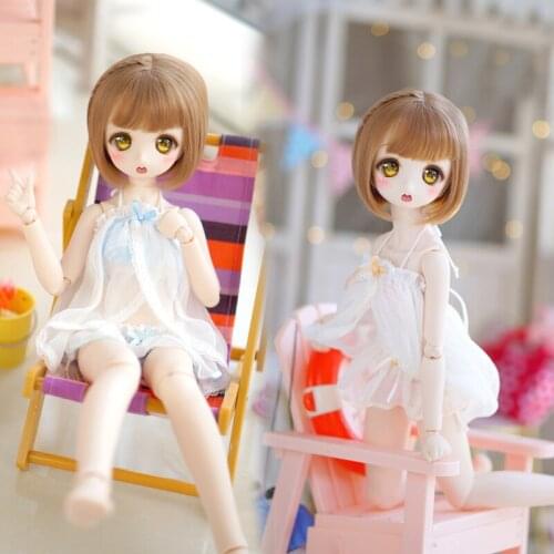 D03-P460 children toy BJD DD SD MSD 1/6 1/4 1/3 dolls clothes Beachwear Blue pink bikini set