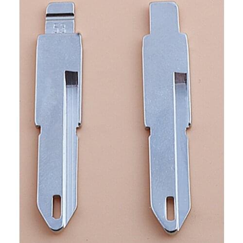 DAKATU 10X Uncut Metal NO.53 Blank Car Key KD MINI/KD900/VVDI Remote Blade NE72 for Peugeot 206 207/Citroen C2/07 Picasso