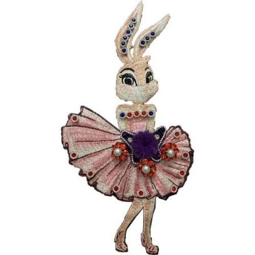 Cartoon Rabbit for Children Fashion Clothes Clothing Denim T-shirt Patch Home Mural Accessories New DIY Handmade Stitch Applique