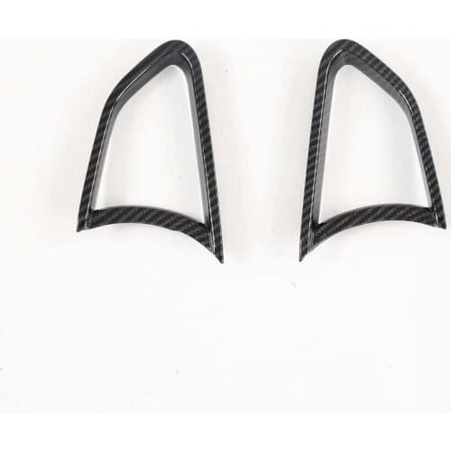 For Mazda Cx-30 Cx30 2020 2021 Carbon Fiber Car Interior Dashboard Air Vent Cover Trim Frame Accessories