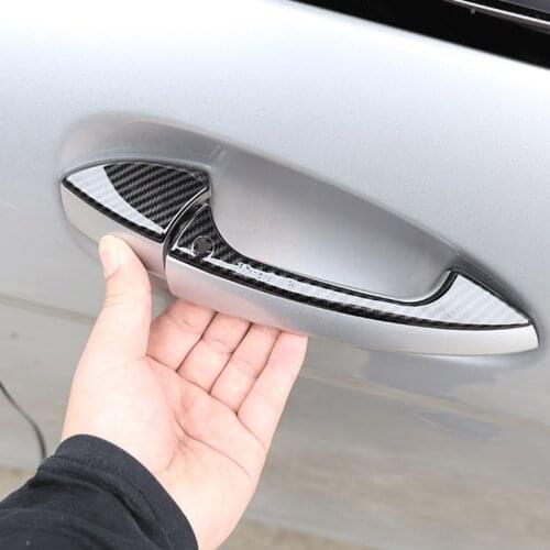 For Mercedes Benz C E GLK ML CLA Class W166 W117 X204 W204 W212 W246 Carbon Texture Car Exterior Door Handle / Bowl Cover Trim