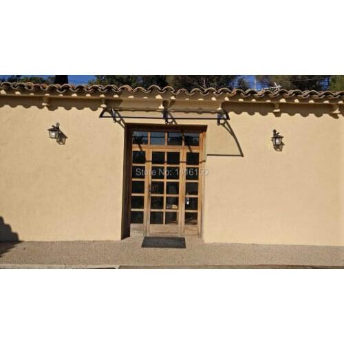 DS100200-A,100x200cm.Depth 100cm,Width 200cm.Black Aluminum Bracket+Clear Polycarbonate Sheet Door Window Canopy
