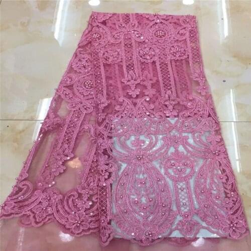 French net lace fabric 3D flower African tulle mesh lace fabric high quality nigerian lace fabrics for wedding dress XC8-58