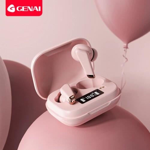 Genai Bluetooth 5.0 Earbuds TWS True Wireless Headphones Cute Little Bird Ear Headset with LED Digital Display Gaming Earphones