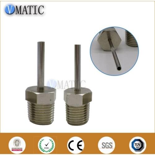 Stainless Steel Needle M5M6 Luer Lock Thread Fitting Blunt Glue Liquid Dispensing Needle Tube Length 50mm