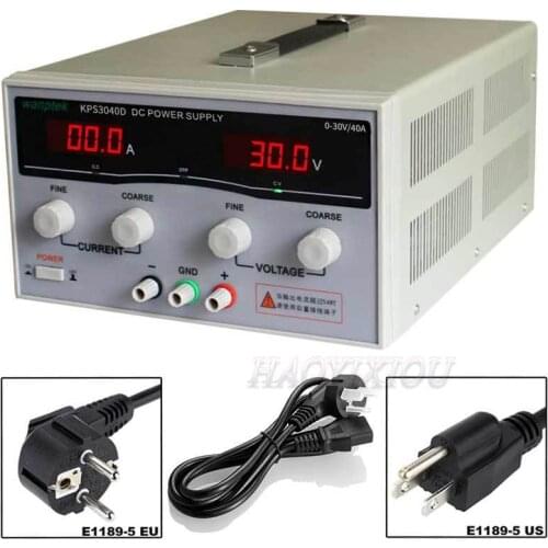 Wanptek KPS3040D High Precision High Power Adjustable LED Dual Display Switching DC Power Supply 220V EU 30V/40A