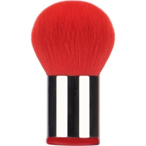 Limited Edition Red #124 Kabuki Brush Portable Metal Handle Dense Powder Bronzer Make up Brushes Makeup Artist