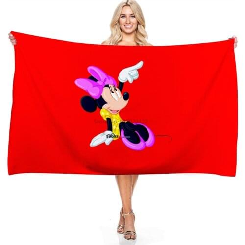 Red Minnie Mouse Mickey Mouse Frozen Disney Princess Character Towel Printed 3d Bath Towel Beach Towel for Adult Kids Boys Girls