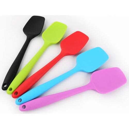 Red Large High Temperature Silicone Cake Scraper Cream Spatula Flour Mixing Blade DIY Baking Tools