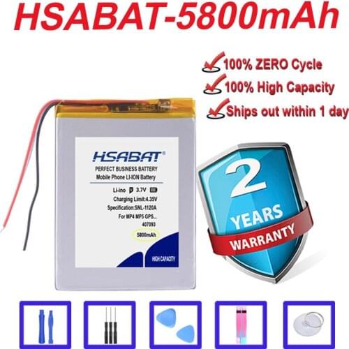 Top Brand 100% New 5800mAh 3 wires 407093 Tablet Battery for child Tablet prestigio multipad color 2 3g pmt3777_3g_d in stock