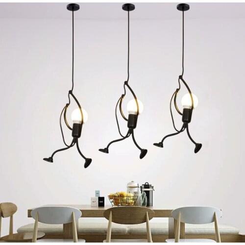 Small droplight, wrought iron retro restaurant cafe shop art pendant lamp swing small droplight