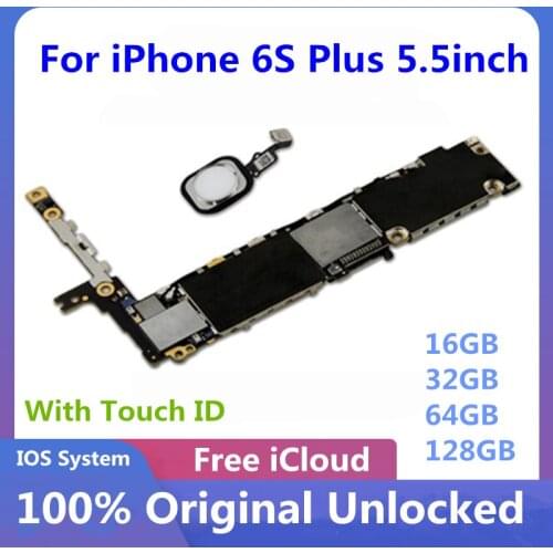 Good Working For iphone 6s plus mother board unlocked logic board For 6s plus 5.5 inch Motherboard Without Touch ID
