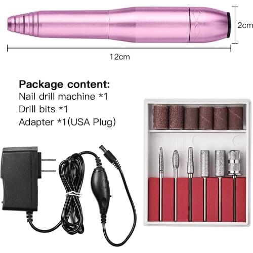 Powerful Electric Nail Drill Machine Set Mill Cutter Drill Bits Adapter Machine Pedicure Nail Art Manicure Accessoires Tools