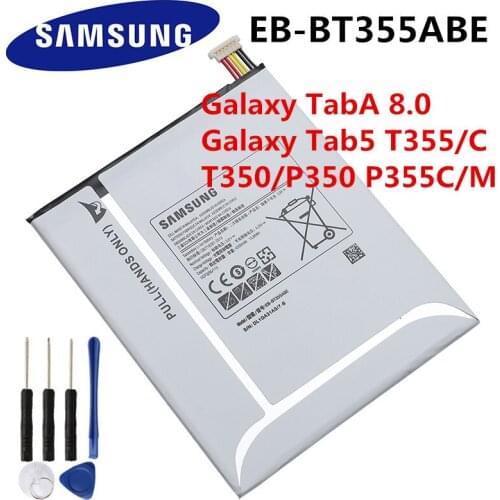 Original Samsung Tablet Battery For Samsung GALAXY Tab A 8.0 T355C EB-BT355ABE GALAXY Tab5 SM-T355 T350 SM-P350 P355C T357W