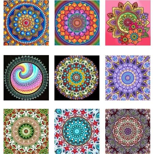 Special Shaped Crystal Full Drill Mandala Abstract Diamond Painting DIY 5D Craft Home Decoration Gift Diamond Painting 30x30cm