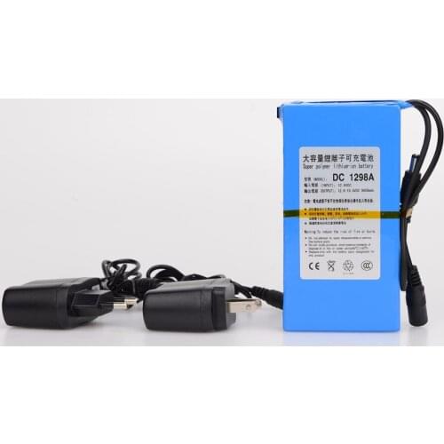 MasterFire Durable DC 12V 9800MAH Large Capacity Super Powerful Rechargeable Lithium-ion Battery Pack For Camera DC 1298A