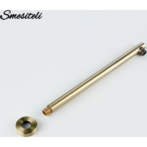 Direct sales Easy to install Brass Shower Arm Fixed Shower Head Round Tube Chrome Finish Bathroom Faucet Accessories