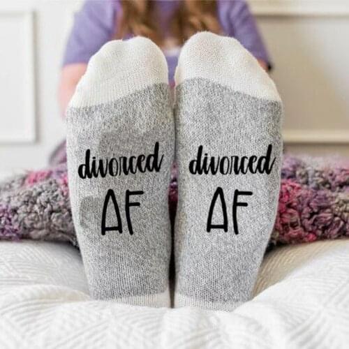Divorce Ladies Women socks Goodbye Party Single AF Just Divorced Decoration Supplies sister friend present Gift Photo props