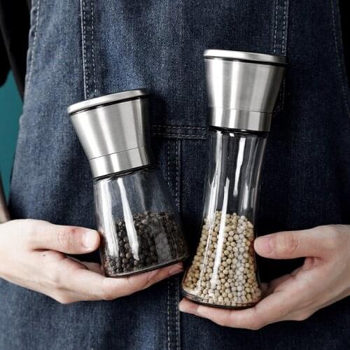 Glass grinder home stainless steel grinding pepper grinder Kitchen tool salt grinder