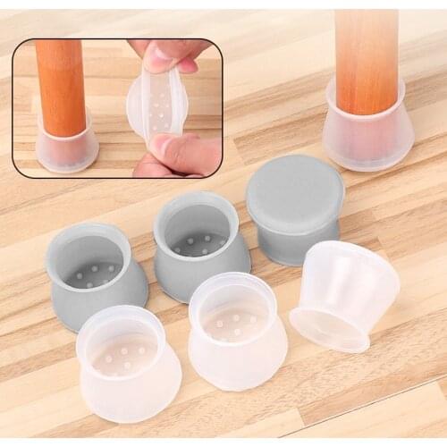 High Quality Table Chair Leg Silicon Furniture Leg Protection Cover Table Feet Floor Protector Bathroom Anti-slip Cover Pads