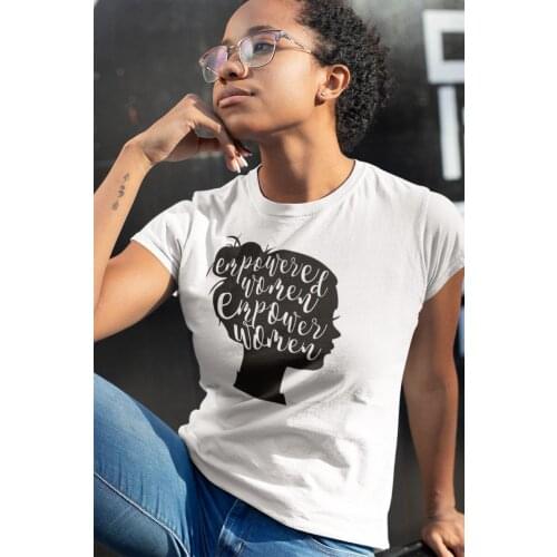 Empowered Women Empower Women Graphic T-Shirt Casual Stylish Funny Letter Slogan Tumblr Cotton Aesthetic Tops quote Camisetas