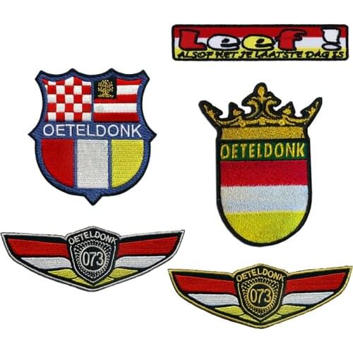 ZOTOONE Oeteldonk Crown Patch Iron on Embroidered Patches for Clothing DIY Cute Frog Sewing Patch Badge Applique Accessories 45