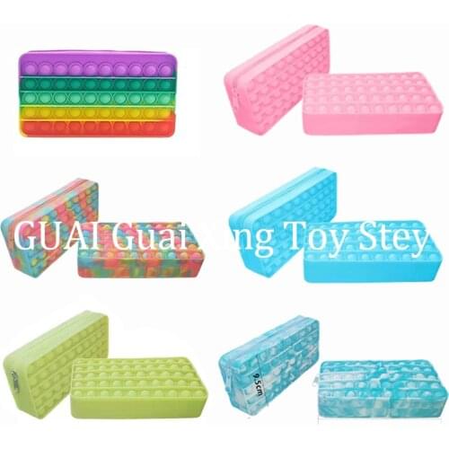 2021 Decompression Creative Silicone Pop Its Bag Bubble Fidget Toys Luminous Large Simpl Dimmer Fidget Toy Kids Tie Dye Game