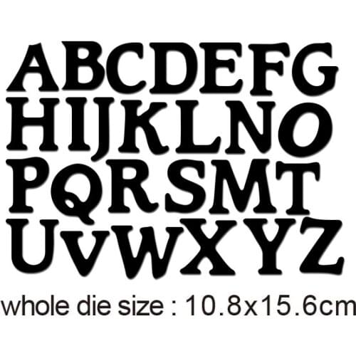 26 English lette metal cutting mold scrapbook embossed paper card photo album craft mold card making paper-cut craft new in 2021