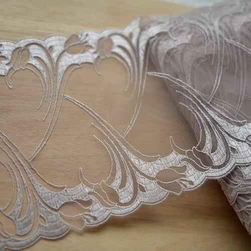 3M/lot Wide 18cm exquisite mesh embroidered lace Womens skirt cheongsam dress sewing trim lace SC294