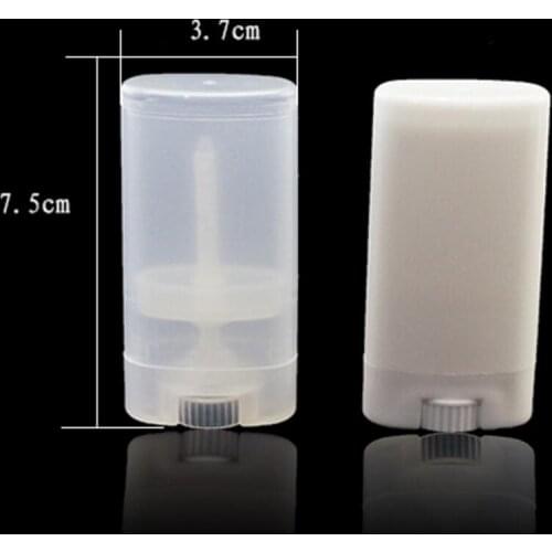 300 pcs/lot 15g empty lipstick tube DIY lip balm tube with White and Clear color Deodorant tubes lin2898
