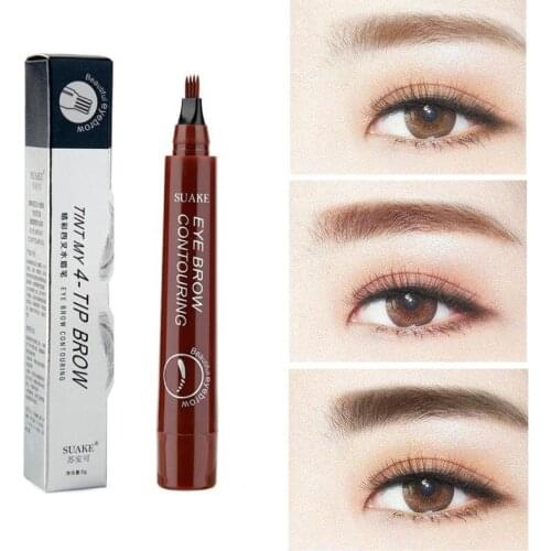 3D Microblading Eyebrow Pen Waterproof Fork Tip Eyebrow Tattoo Pencil Long Lasting Professional Fine Sketch Liquid Eye Brow Pen