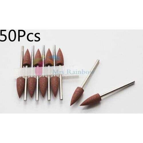50Pcs Dental Clinic Silicone Rubber Polishers Diamond Polishing Burs 2.35mm Small Size
