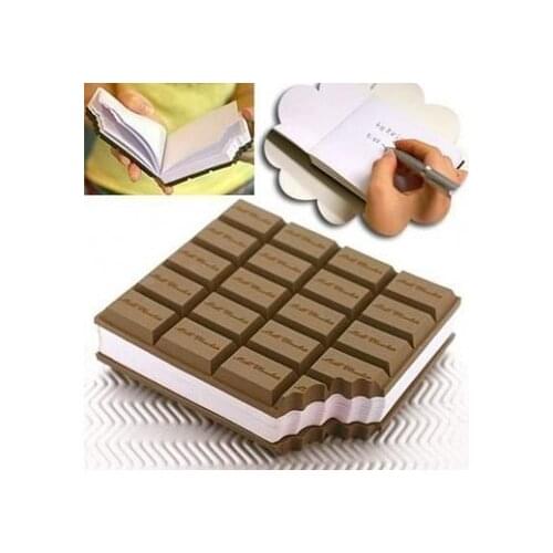 Free Shipping 2pcs/lot Creative Aroma Chocolate Desk Notepad notebook Memo Book Brown