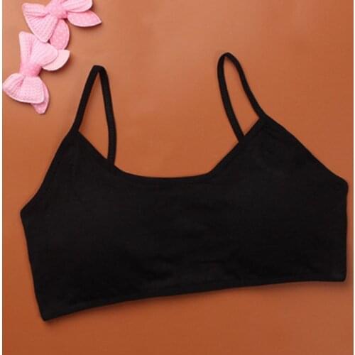New Cotton Children Bra Young Teenagers Girl student Confortable thin Underwear Summer Narrow Shoulder Strap Bras F0086