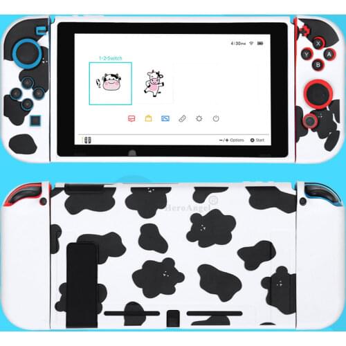 Black White Cute Cow TPU Protective Case For NS Switch Split Shell Soft Protective Case Cover For Nintendo Switch Accessories