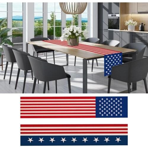 Tablecloth Independence Day Flag Decorative Long Table Runner