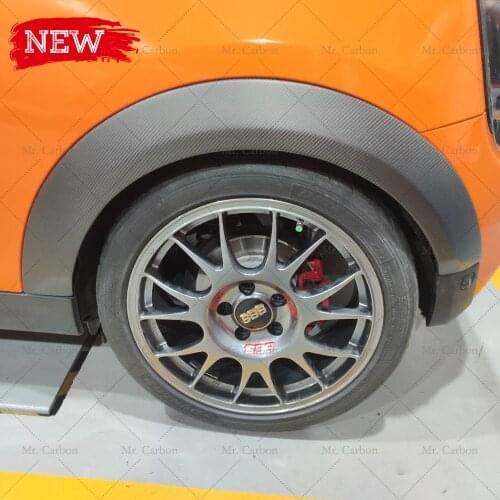 FOR MINI F56 COOPER S CARBON FIBER GLASS WIDE FENDER TRIM BODY KIT TUNING PART FOR F56 MATTE CARBON WIDE ARCH WHEEL RACING