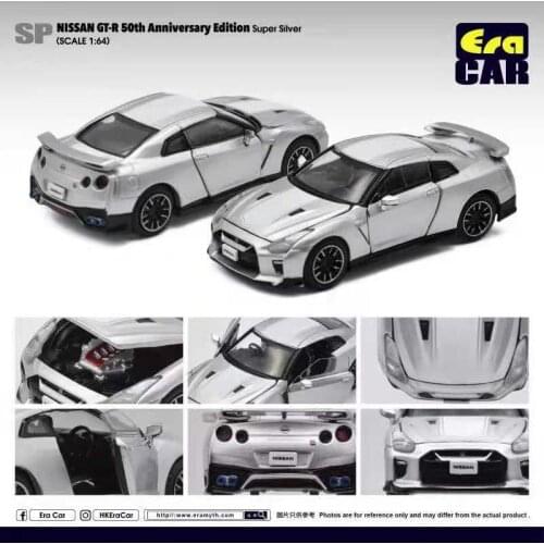 Era Car 1:64 Nissan GT-R 50th Anniversay Edition Super Silver Diecast Model Car