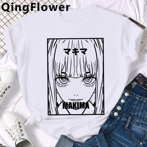 Anime Chainsaw Man t-shirt summer top men print casual harajuku kawaii summer top t-shirt white t shirt couple clothes