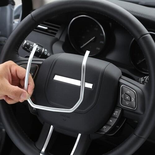 For Land Rover Range Rover Evoque 2012-2019 ABS Chrome Steering Wheel Decorative Strips Cover Trim Stickers Car Accessories