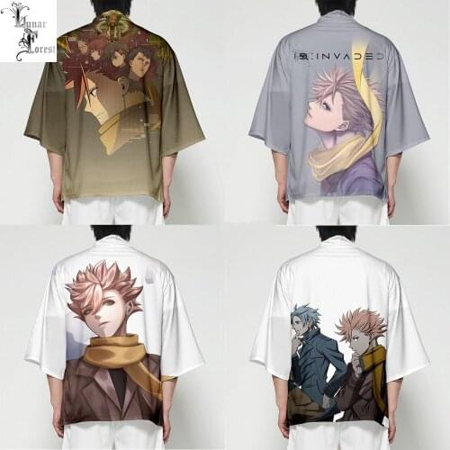 ID:INVADED 3D Printing Trendy Popular Japanese Kimono Haori Yukata Cosplay Women/Men Anime Summer Short Sleeve Streetwear