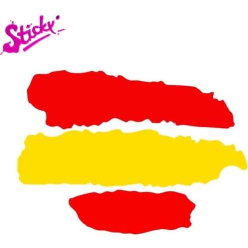 STICKY Creative Spain Badge Brand Car Sticker Decal Decor Motorcycle Off-road Laptop Trunk Guitar PVC Vinyl Stickers