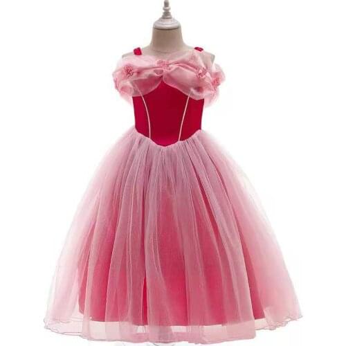 Girls Summer Frozen Childrens Dress Arlo Princess Red Dress 3-9 Years Old