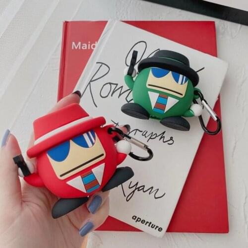 Cartoon 3D Gunner For Apple Airpods 1 2 Bluetooth Wireless Earphone Case Soft Silicone For Airpods Pro Protective Cover Box
