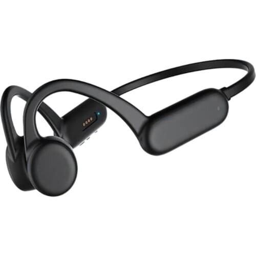 Bone Conduction Shape Headphones Open Ear Wireless Earbuds Bluetooth 5.0 Headset Sports IPX8 Waterproof Earphones-Black